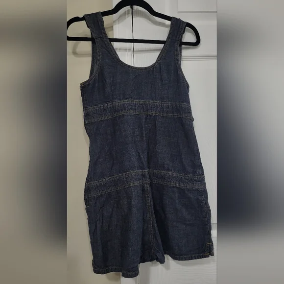 Rare Vintage Y2K Dark Denim Baby Phat Jumpsuit /romper Size 7 - Picture 5 of 7